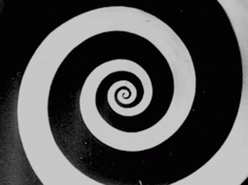 Black And White Spiral With Circle GIF