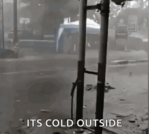 Black And White Street It's Cold Outside GIF