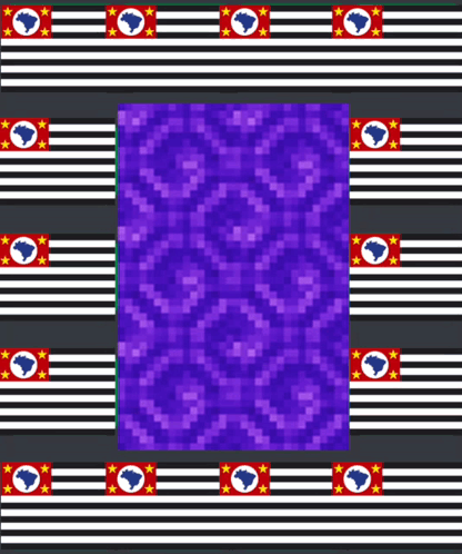 Black and White Striped Background with Purple Pattern