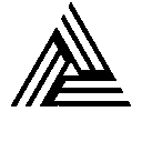 Black and White Striped Triangle Logo
