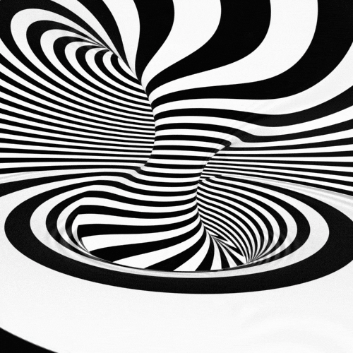Black And White Stripes Swirl GIF