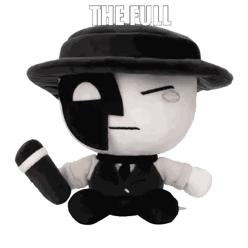 Black and White Stuffed Toy with The Full