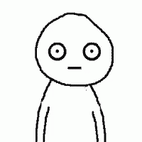Black And White Surprised Cartoon Character GIF