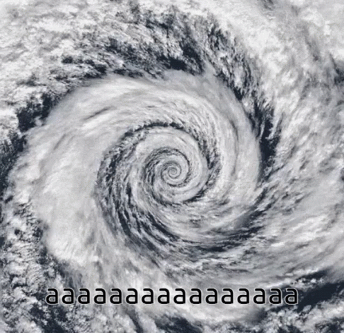 Black and White Swirling Cloud Saying AA