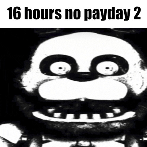 Black And White Teddy Bear 16 Hours No Payday 2 GIF