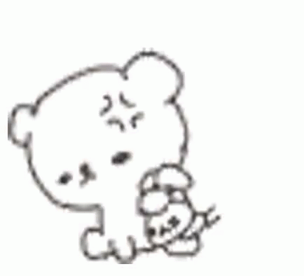 Black And White Teddy Bear Holding Rabbit GIF