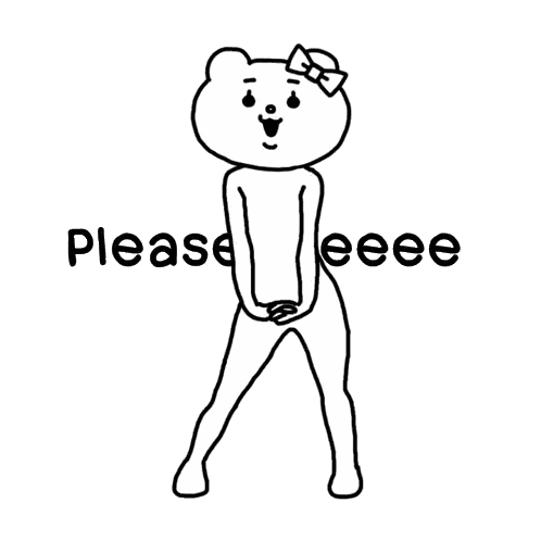 Black and White Teddy Bear Please Eeee