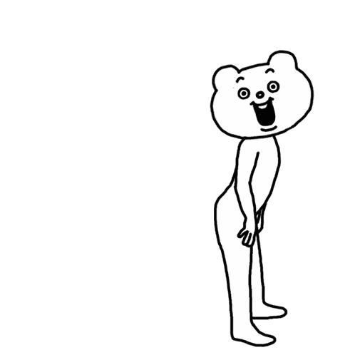 Black and White Teddy Bear Surprised