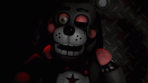 Black And White Teddy Bear With Red Star GIF