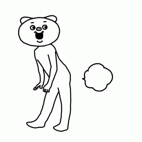 Black and White Teddy Bear With Speech Bubble