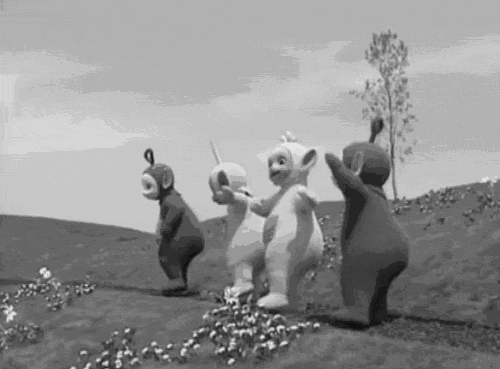 Black And White Teletubbies GIF