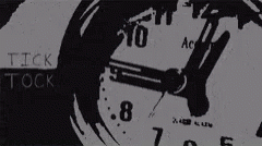 Black And White Tick Tock Clock Ticking GIF