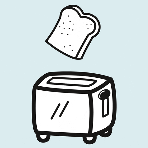 Black And White Toast Bread GIF