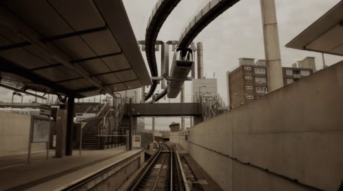 Black and White Train Station With Letter B