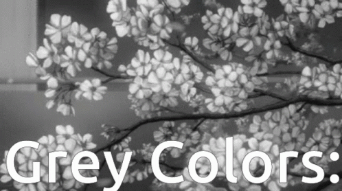 Black And White Tree With Flowers And Grey Colors GIF