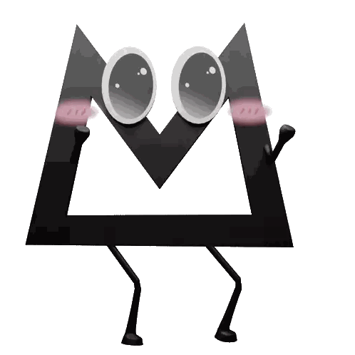Black and White Triangle Character