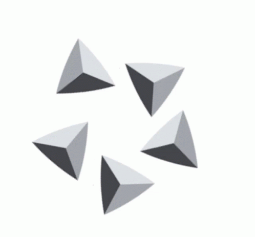 Black and White Triangle Star Logo