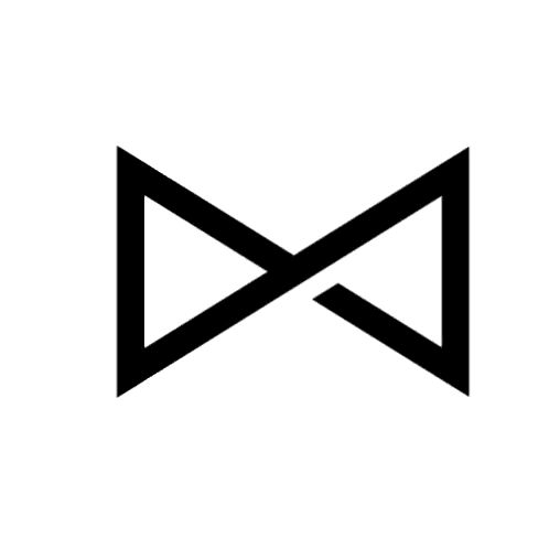 Black and White Triangle X