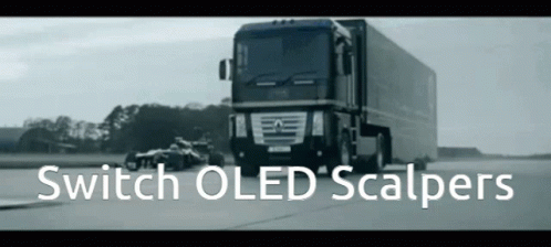 Black And White Truck With Switch OLED Scalpers GIF