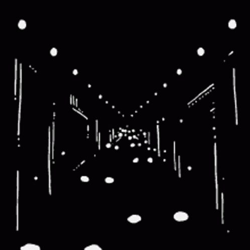 Black And White Tunnel Drawing GIF