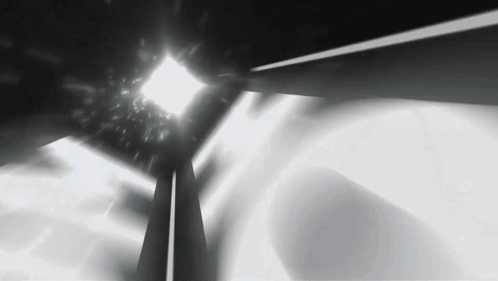 Black And White Tunnel With Light At The End GIF