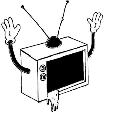 Black and White TV Drawing