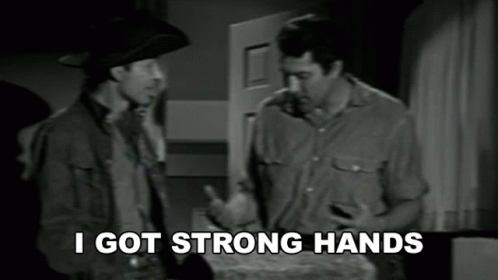 Black and White Two Men I Got Strong Hands