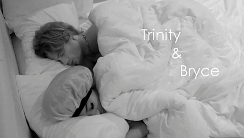 Black And White Two People Sleeping Under Blanket Trinity And Bryce GIF