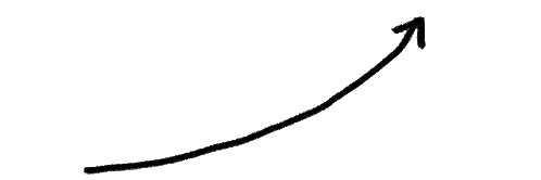 Black and White Up Arrow