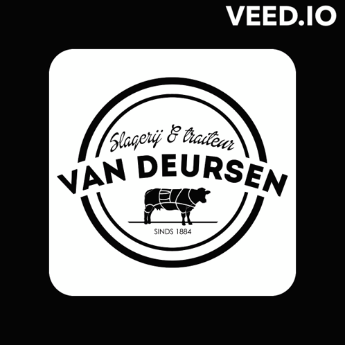 Black and White Van Deursen Cow in Circle