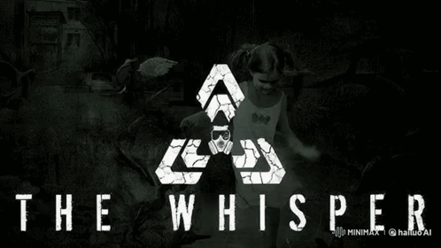 Black And White Whisper Poster Man In Gas Mask GIF