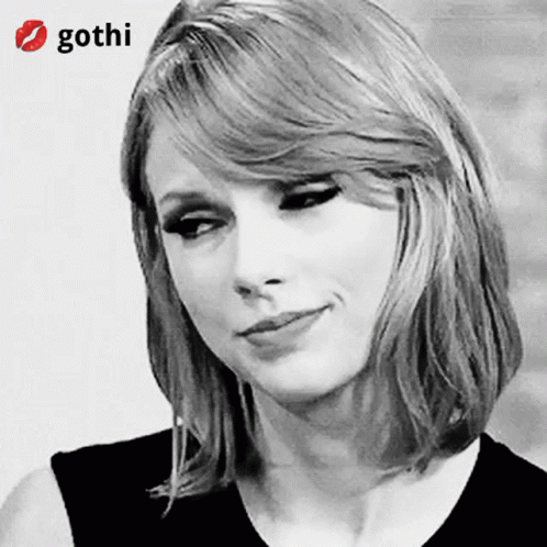 Black And White Woman Face With Gothi Logo GIF