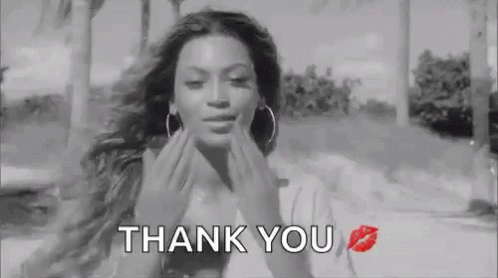Black and White Woman Giving Kiss Saying Thank You