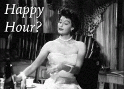 Black And White Woman Happy Hour GIF