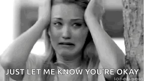 Black And White Woman Holding Head Crying GIF