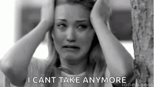 Black And White Woman Holding Head Crying GIF
