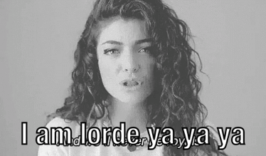 Black And White Woman I Am Lorde Ya Ya Ya GIF