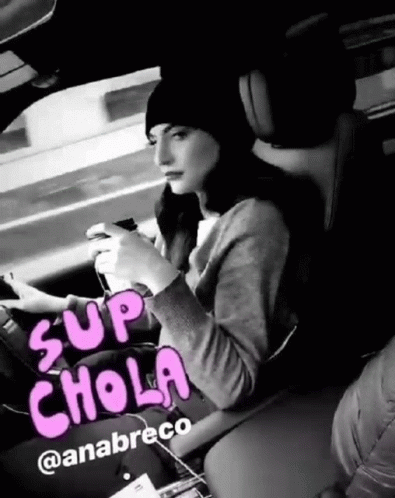Black And White Woman In Car Saying Sup Chola GIF