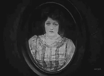 Black And White Woman In Circle GIF