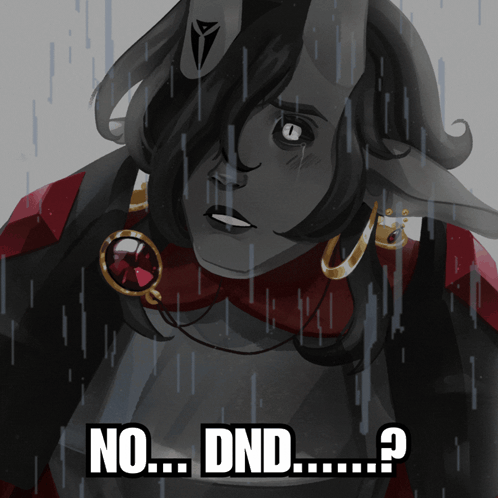 Black and White Woman in Rain Saying No DND