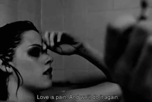 Black And White Woman Love Is Pain GIF