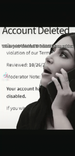 Black and White Woman on Phone Account Deleted