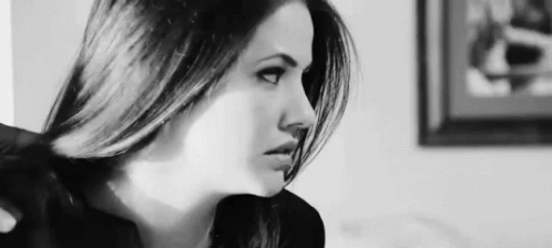 Black and White Woman's Face