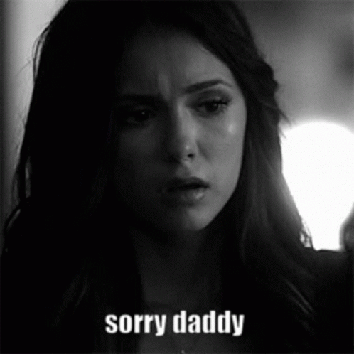 Black and White Woman Saying Sorry Daddy