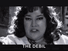 Black And White Woman Saying The Debil GIF