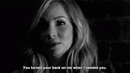 Black and White Woman Saying You Turned Your Back on Me