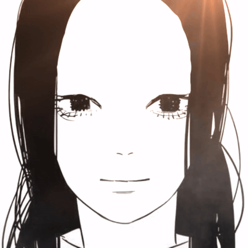 Black And White Woman With Long Black Hair GIF