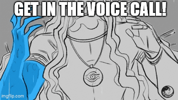 Black And White Woman With Necklace Saying Get In The Voice Call GIF