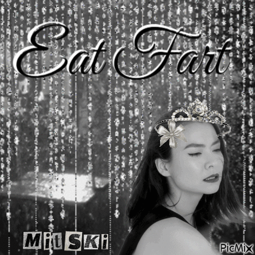 Black and White Woman With Tiara 'Eat Fart