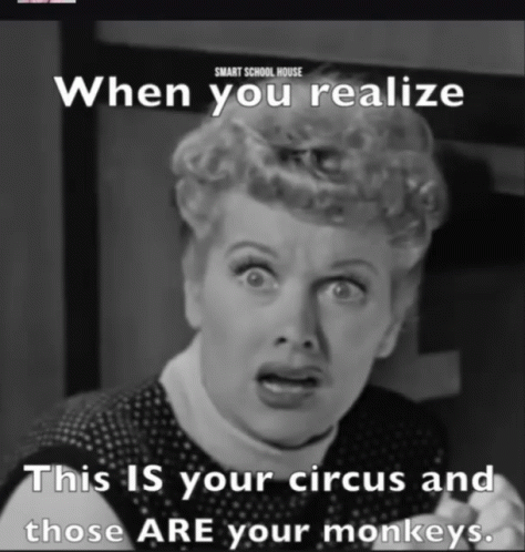Black And White Woman Your Circus Your Monkeys GIF